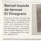 Exposición de Bernal en El Vinagrero - La Opinión 2010